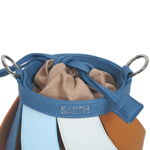 FLORA  AZUL,  BLANCO Y NARANJA - Image 2